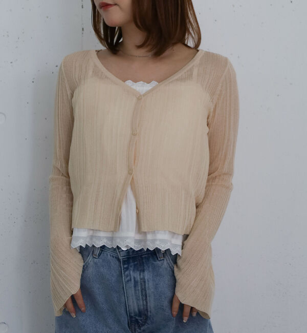 archives「コンパクトシアーＣＤ&times;コットンレースタックキャミＳＥＴ」|カーディガン|