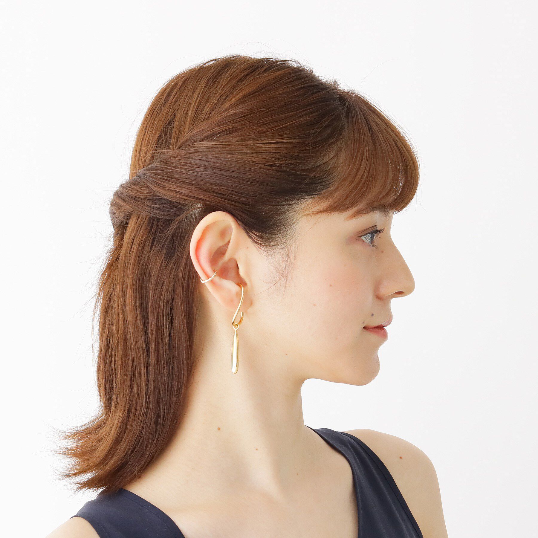 COCOSHNIK「シルバー ペアシェイプ イヤーカフチャーム GP」|チャーム・キーホルダー|