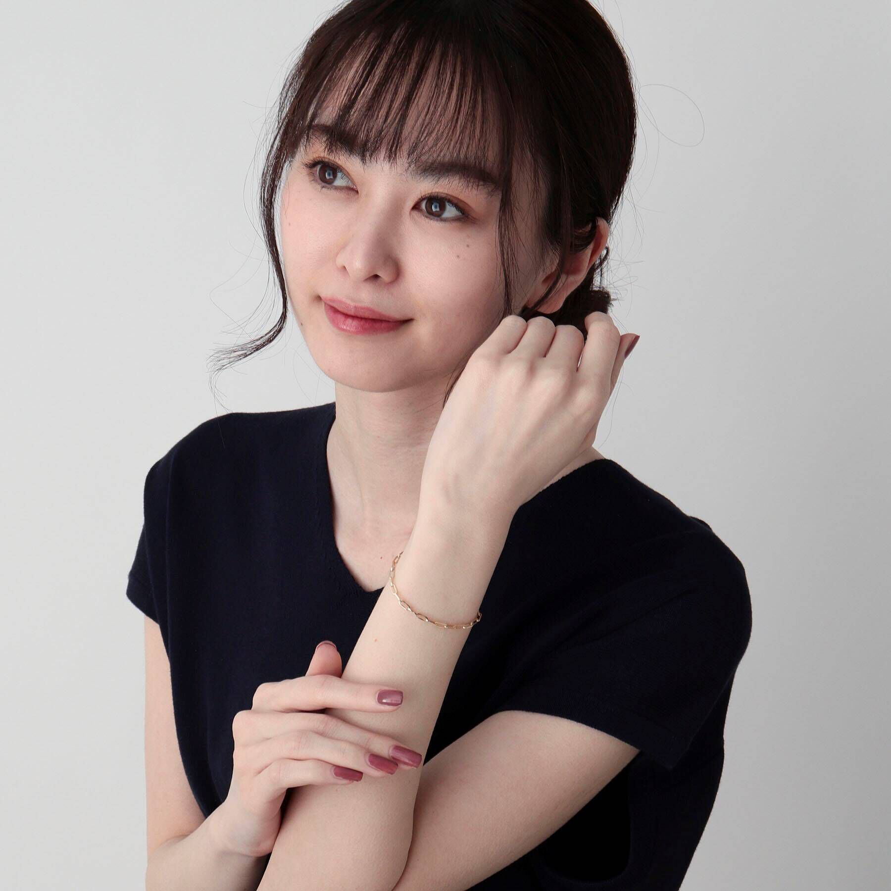 COCOSHNIK「K18中空プリムケーブルチェーン ブレスレット太」|ブレスレット・バングル|