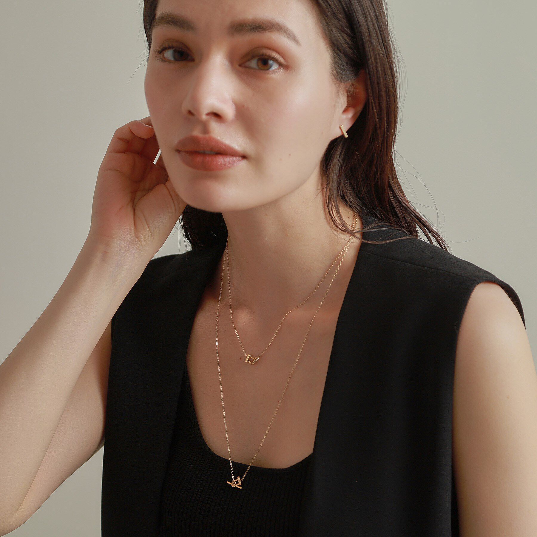 COCOSHNIK「K10ロックモチーフマンテル ネックレス」|ネックレス|