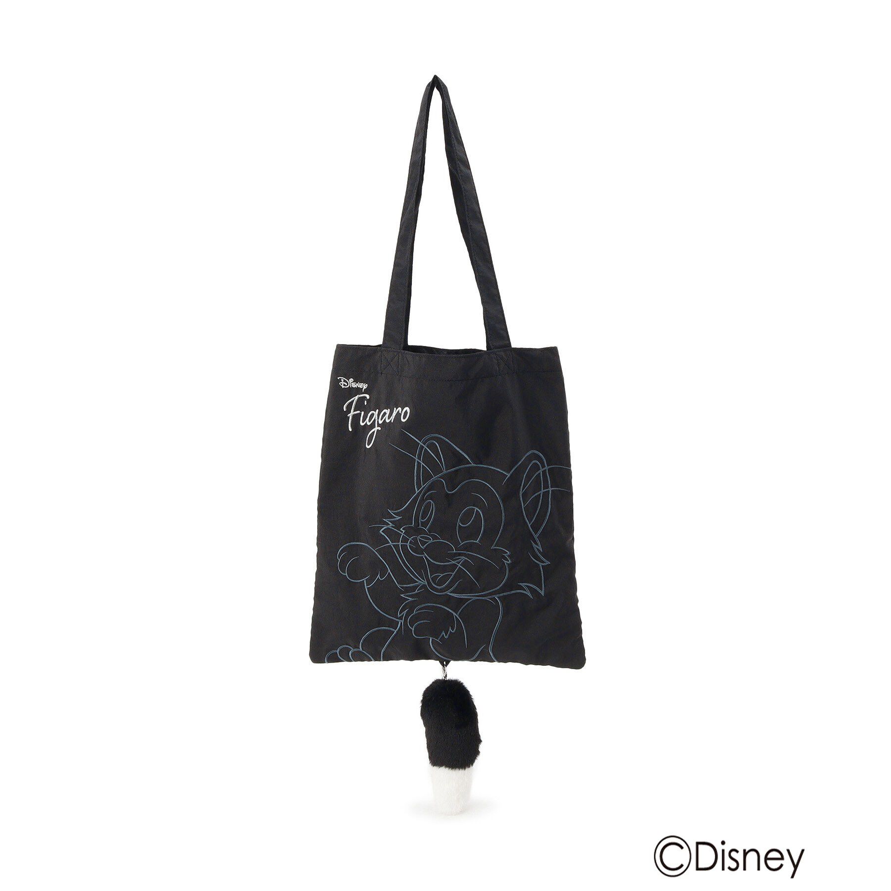SHOO･LA･RUE「【Disney】キャット刺繍トート」|トートバッグ|ブラック(019)