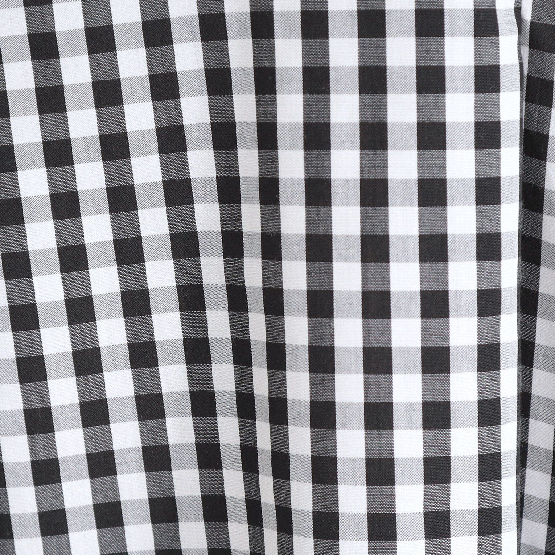 SHOO･LA･RUE「【洗濯後しわになりにくい/S-LL/インせず着られる】柄も選べる　1枚で決まる麻調5分袖ペプラムブラ」|シャツ・ブラウス|