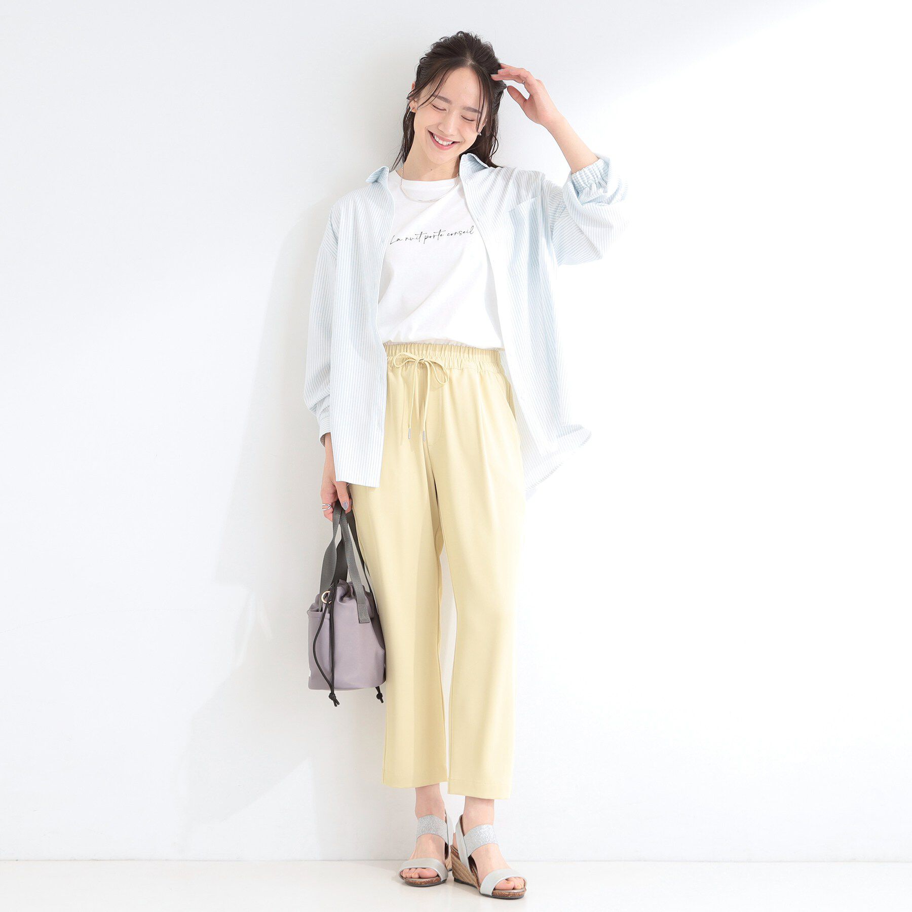 SHOO･LA･RUE「【ひんやり/UV/吸水速乾】ラッシュガード前あきシャツ」|シャツ・ブラウス|