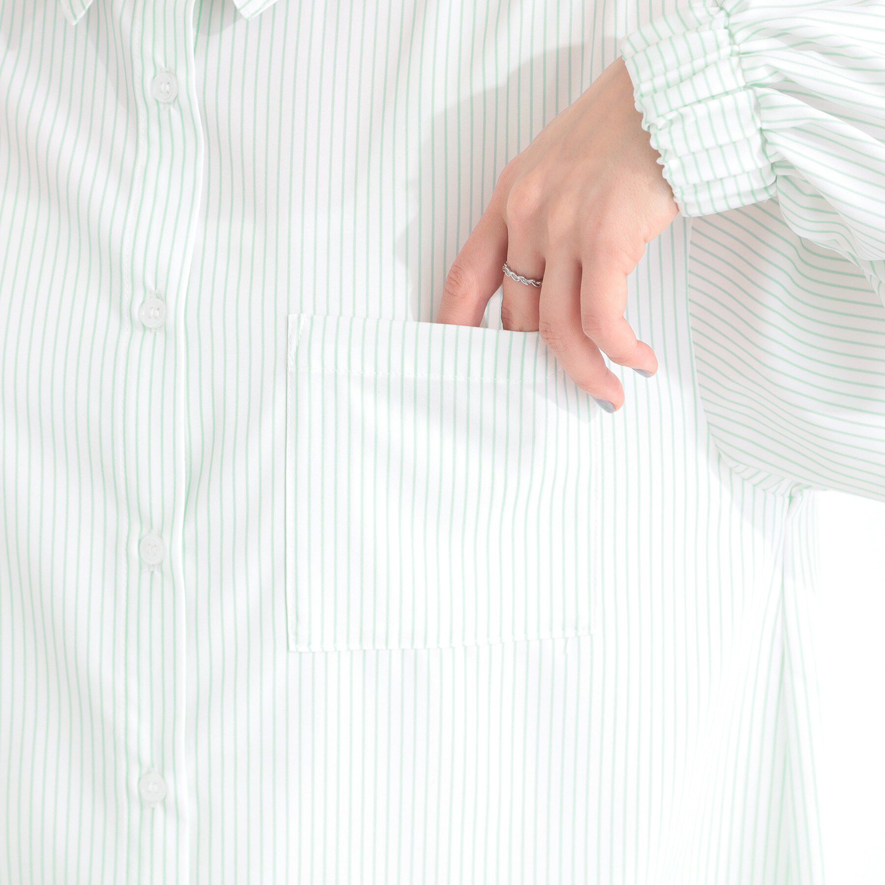 SHOO･LA･RUE「【ひんやり/UV/吸水速乾】ラッシュガード前あきシャツ」|シャツ・ブラウス|