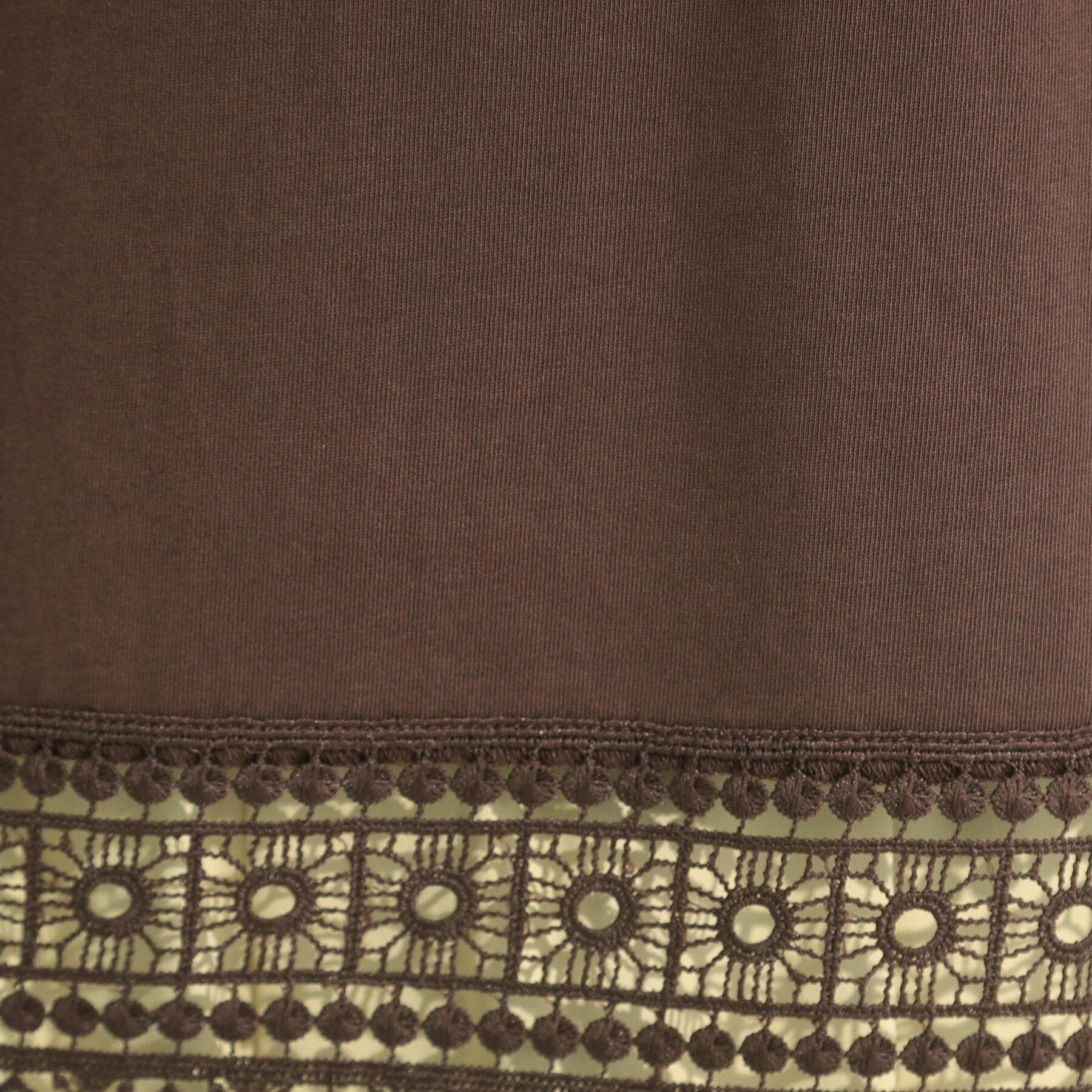 SHOO･LA･RUE「【洗濯機可/ひんやり/S-LL】レース使いがポイント 体型カバーもできる　1枚でサマになるデザインT」|Tシャツ・カットソー|