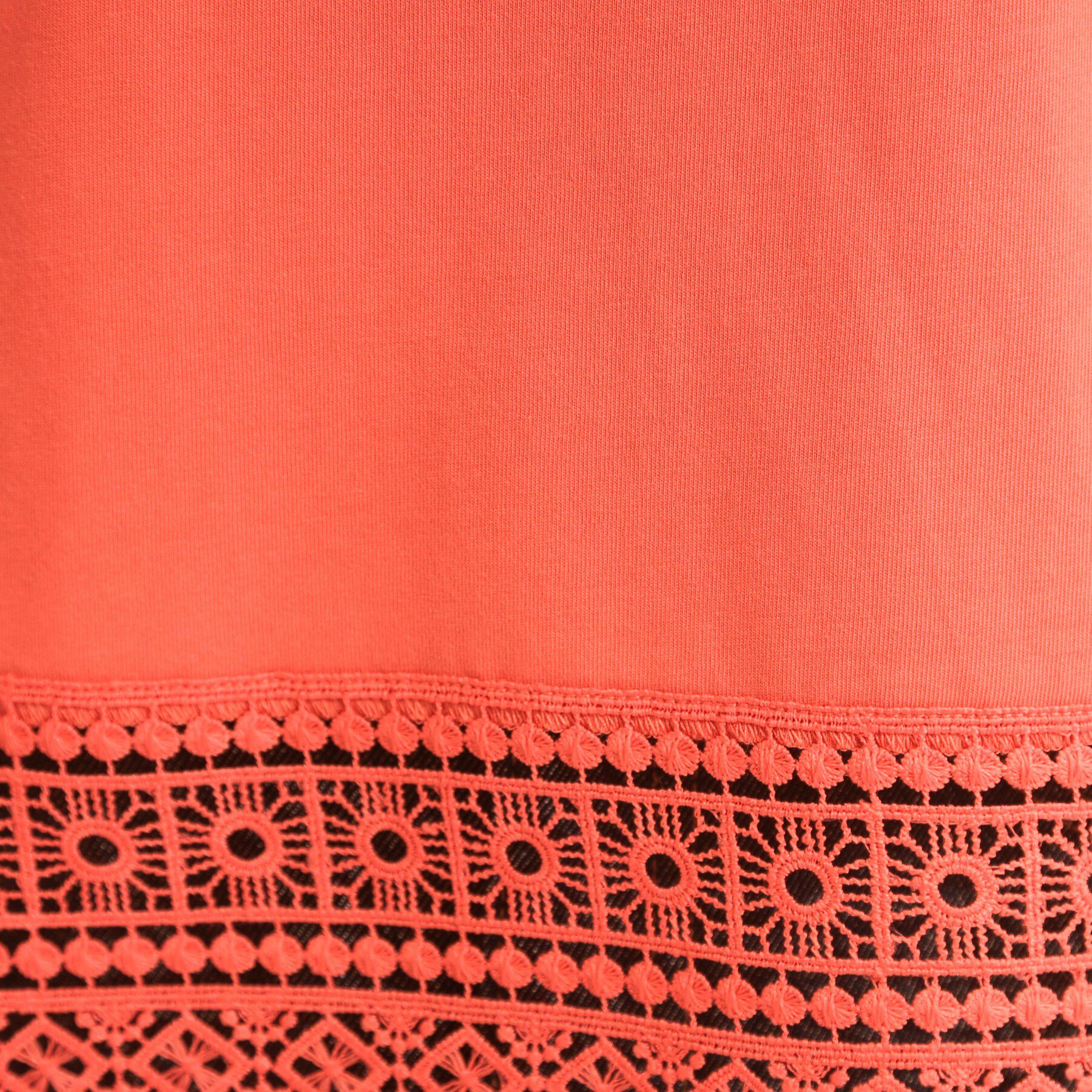 SHOO･LA･RUE「【洗濯機可/ひんやり/S-LL】レース使いがポイント 体型カバーもできる　1枚でサマになるデザインT」|Tシャツ・カットソー|