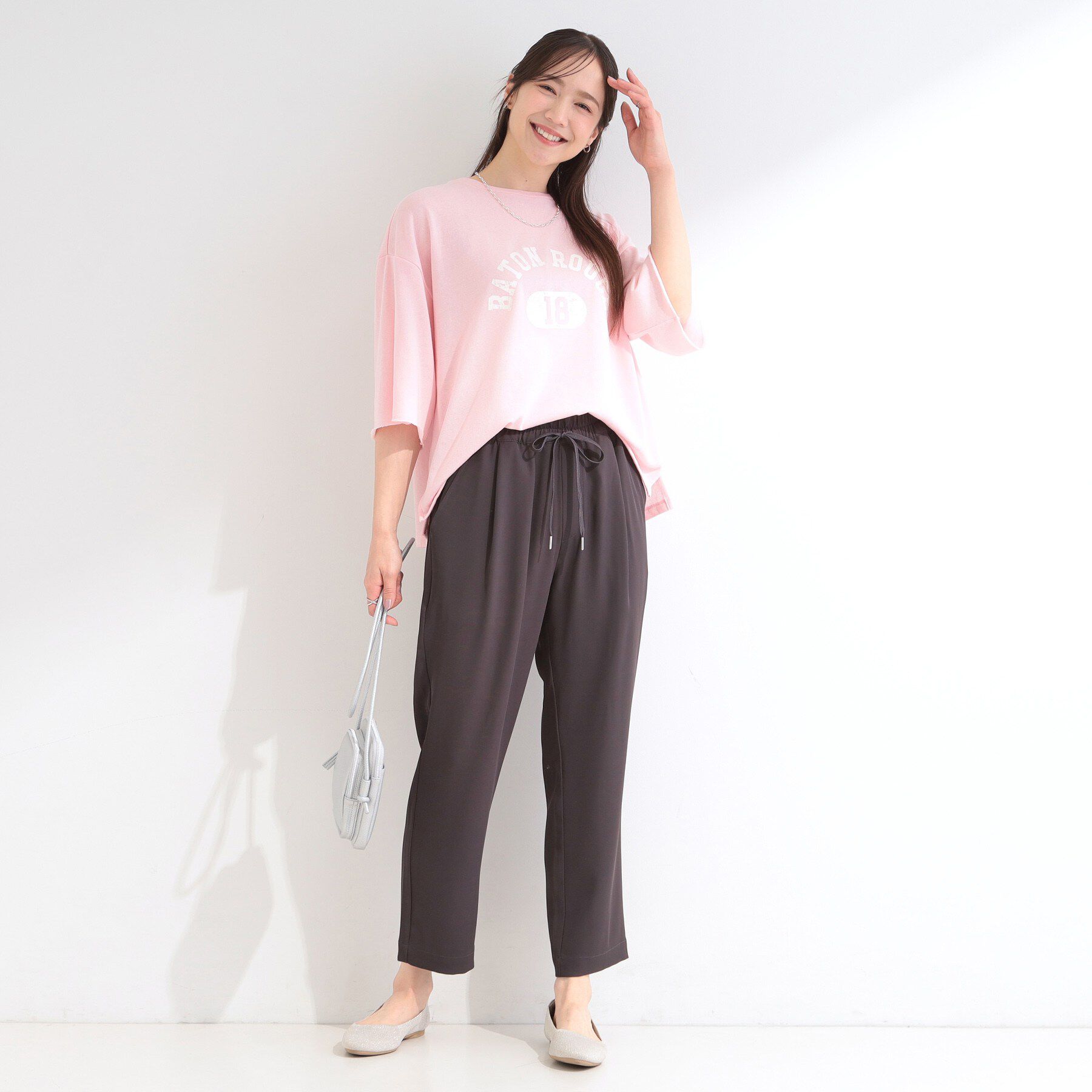 SHOO･LA･RUE「シアー裏毛 プリントアソート5分袖Tシャツ」|Tシャツ・カットソー|