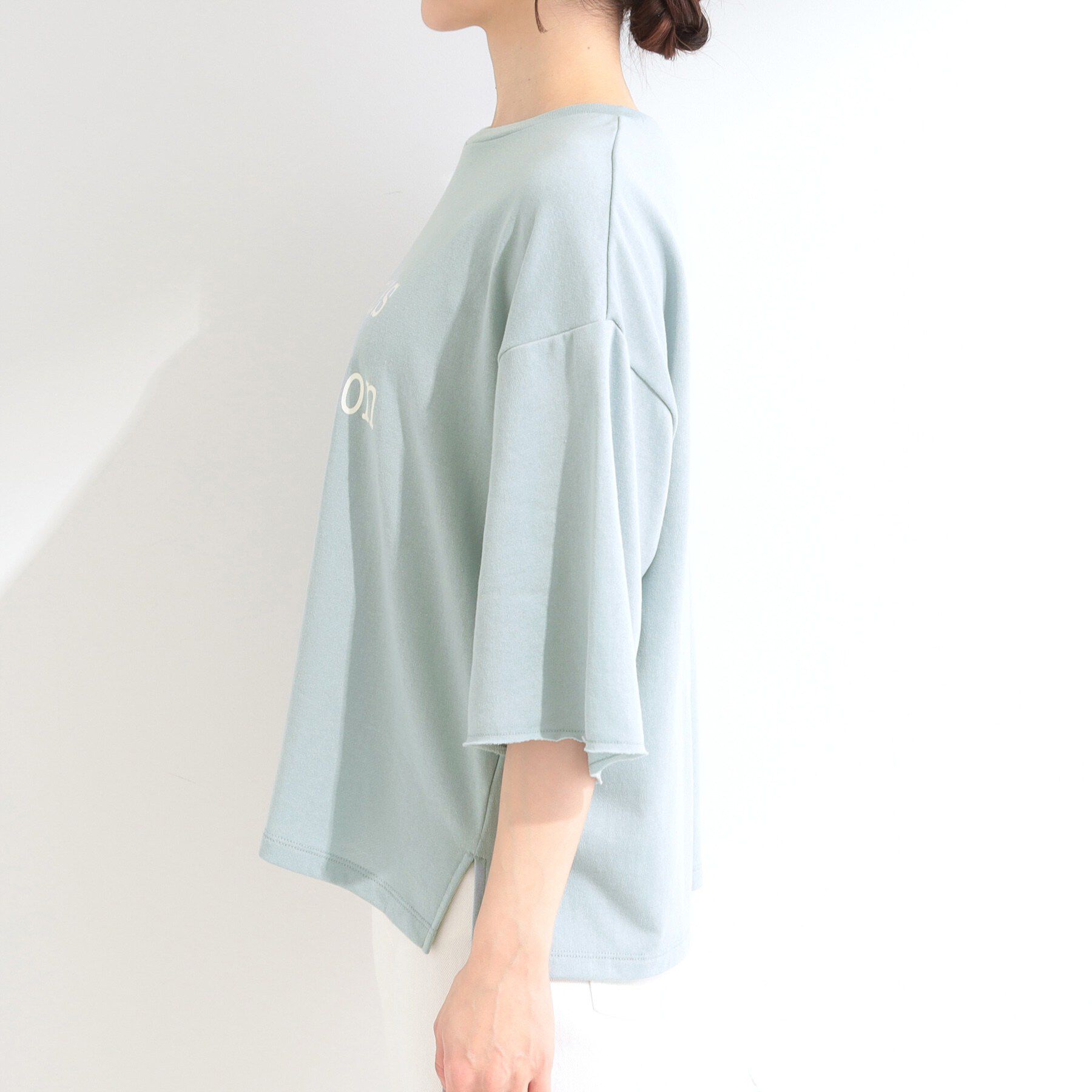 SHOO･LA･RUE「シアー裏毛 プリントアソート5分袖Tシャツ」|Tシャツ・カットソー|