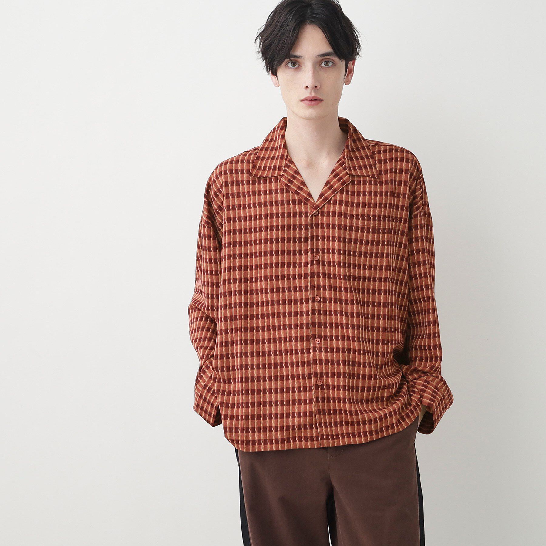 Dessin「【洗える】バイカラーチェックシャツ」|シャツ・ブラウス|