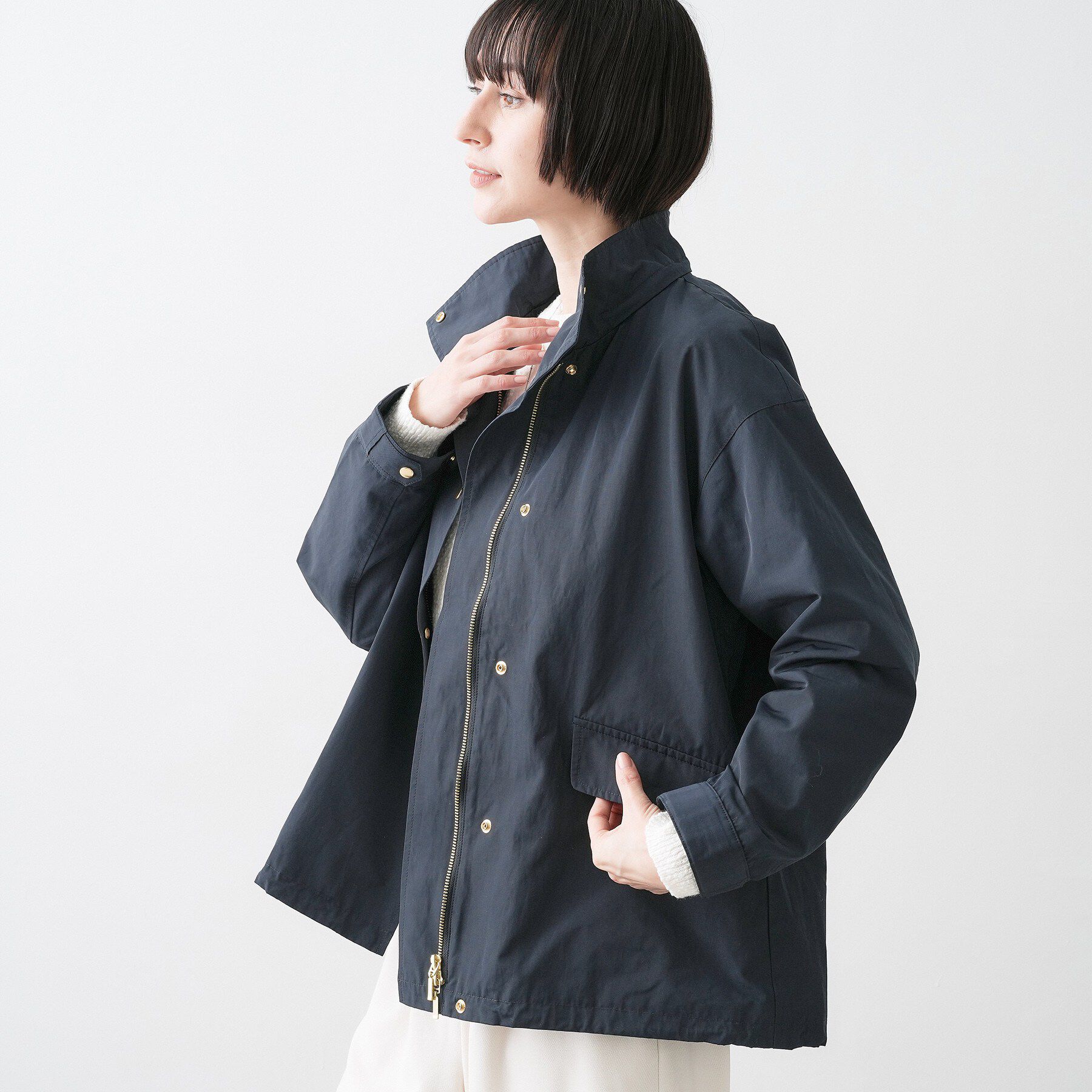 Dessin「【撥水/2WAY】フーディーブルゾン」|ブルゾン・スタジャン|