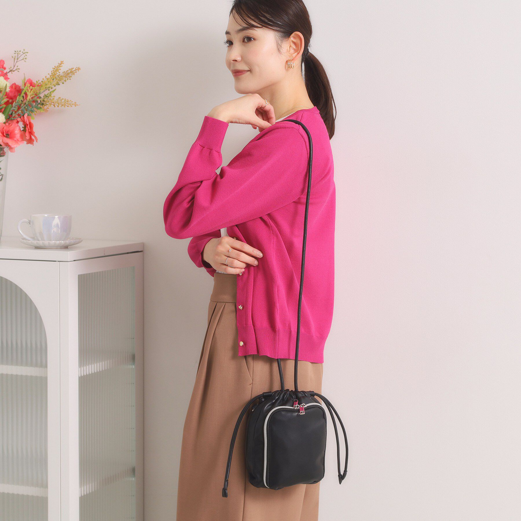 ITS&rsquo;DEMO「ポーチ付き巾着ミニショルダー」|ショルダー・メッセンジャー|