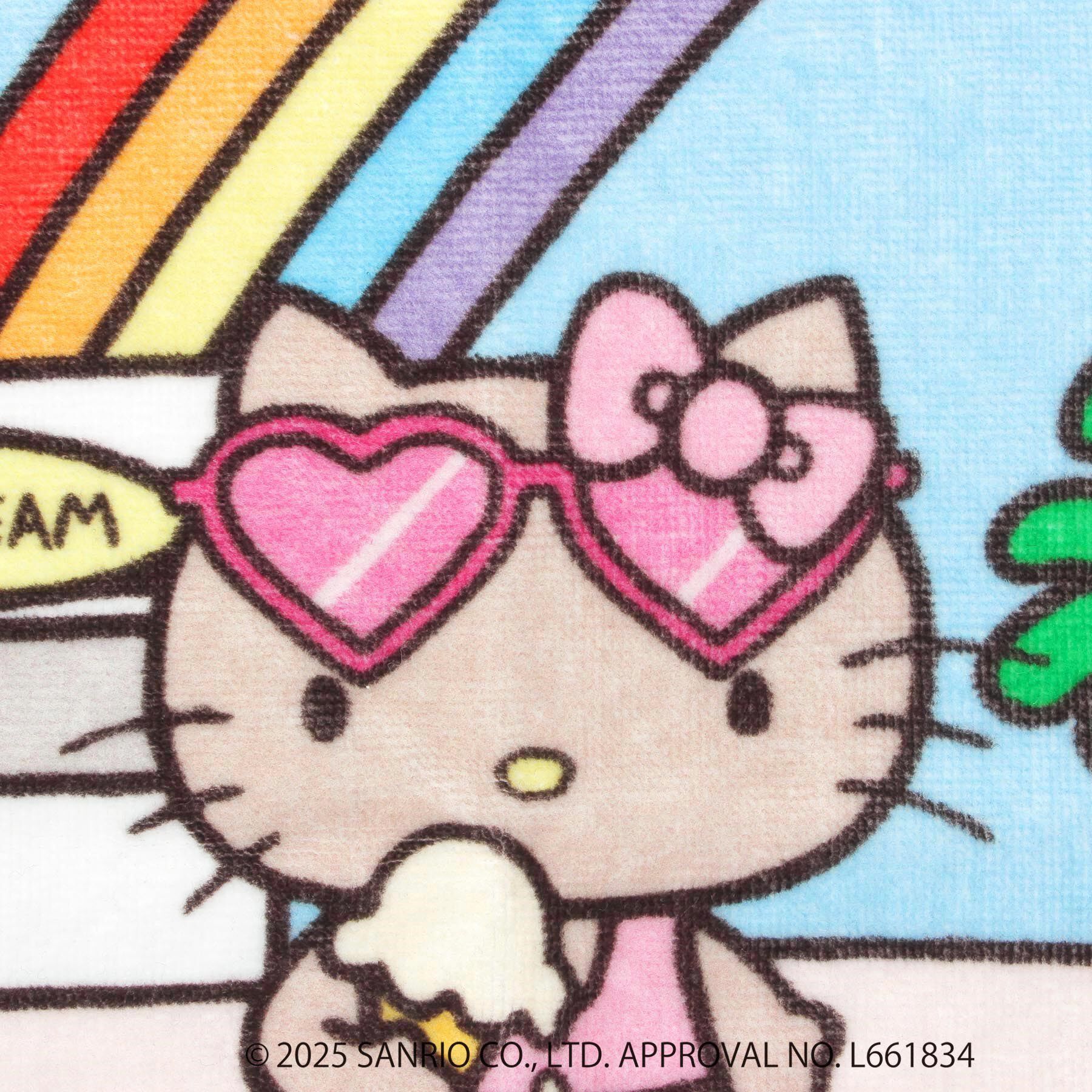 212 KITCHEN STORE「日焼けハローキティ 刺繍ハンドタオル BL」|その他|