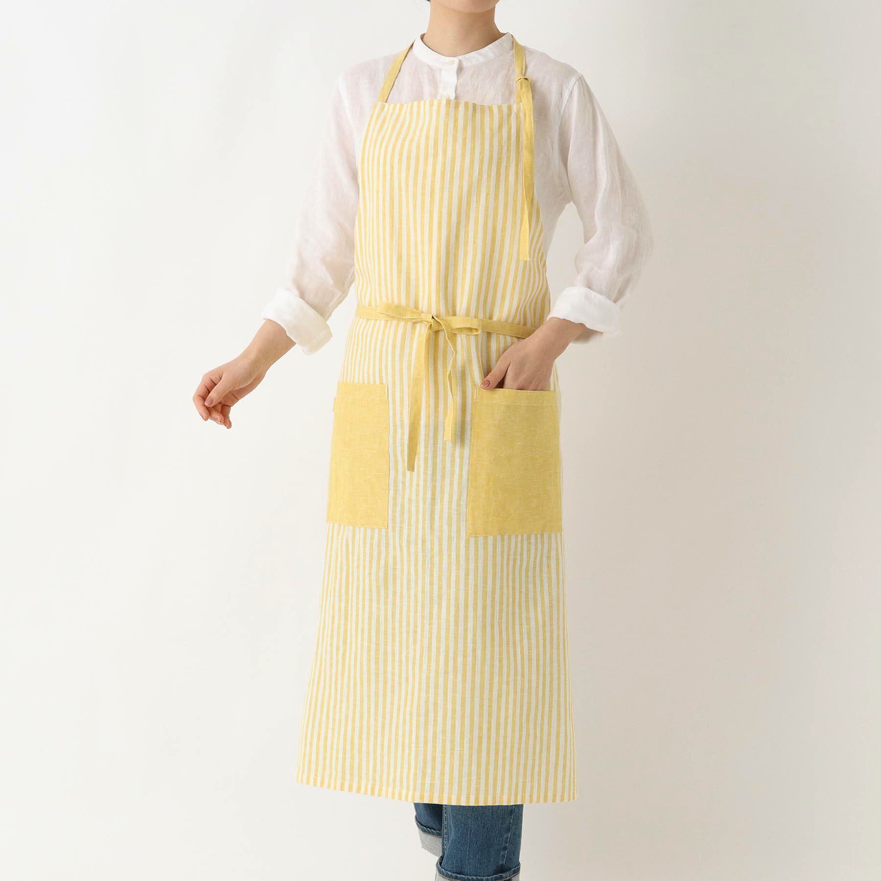 212 KITCHEN STORE「ブロックストライプ リネンコットン フルエプロン LM ＜212Kオリジナル ＞」|食器・キッチングッズ|その他