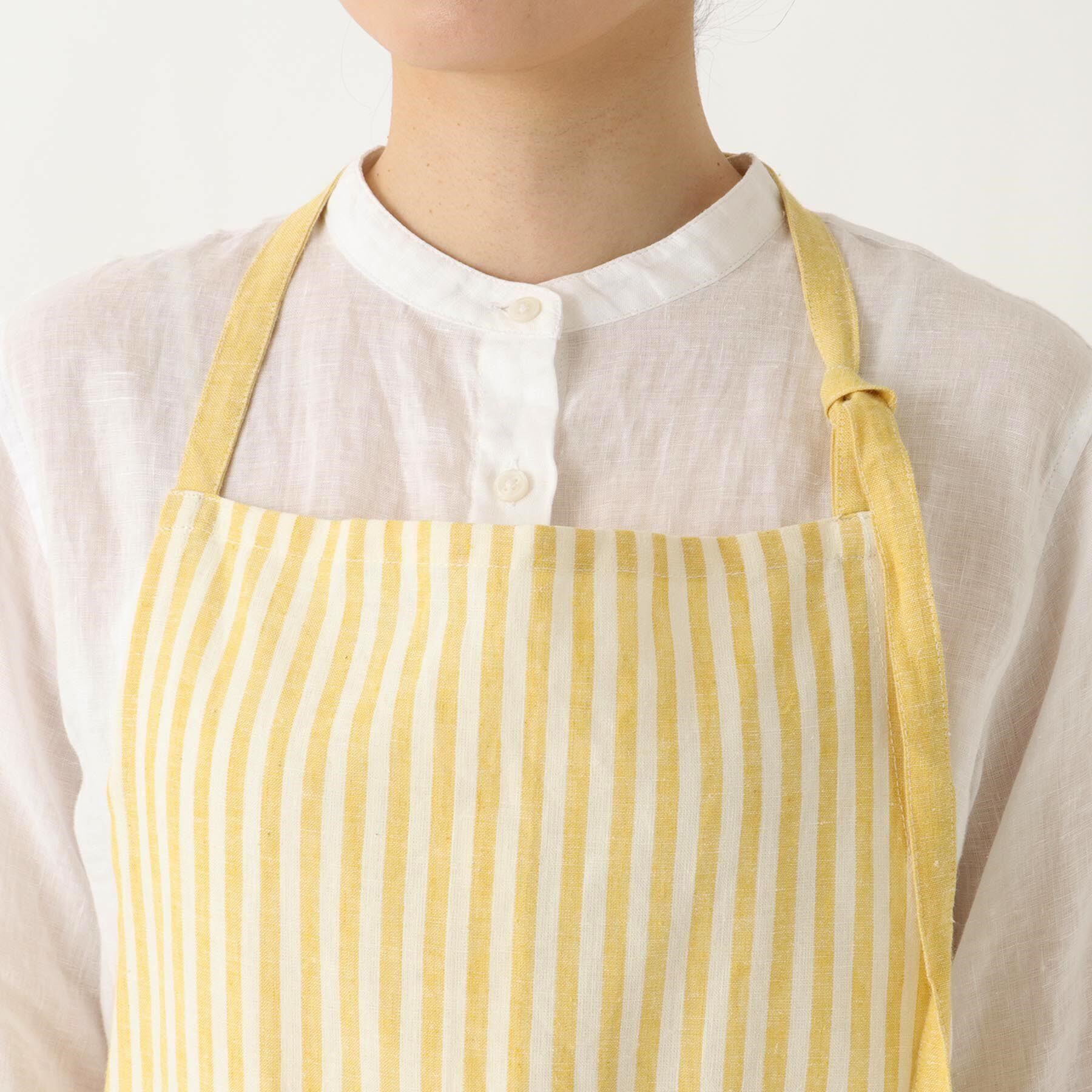 212 KITCHEN STORE「ブロックストライプ リネンコットン フルエプロン LM ＜212Kオリジナル ＞」|食器・キッチングッズ|