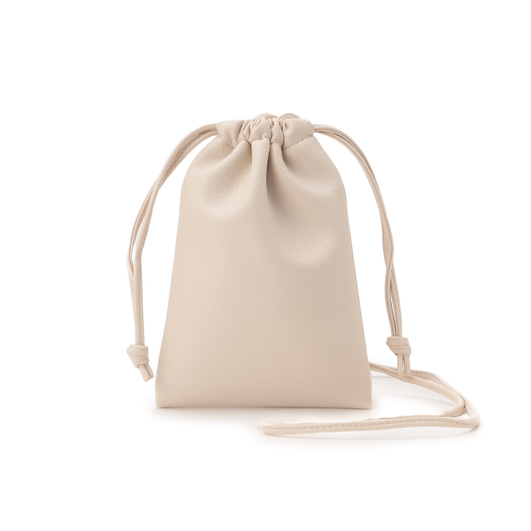 Ober Tashe「合皮ドロストミニショルダー」|ショルダー・メッセンジャー|アイボリー(004)