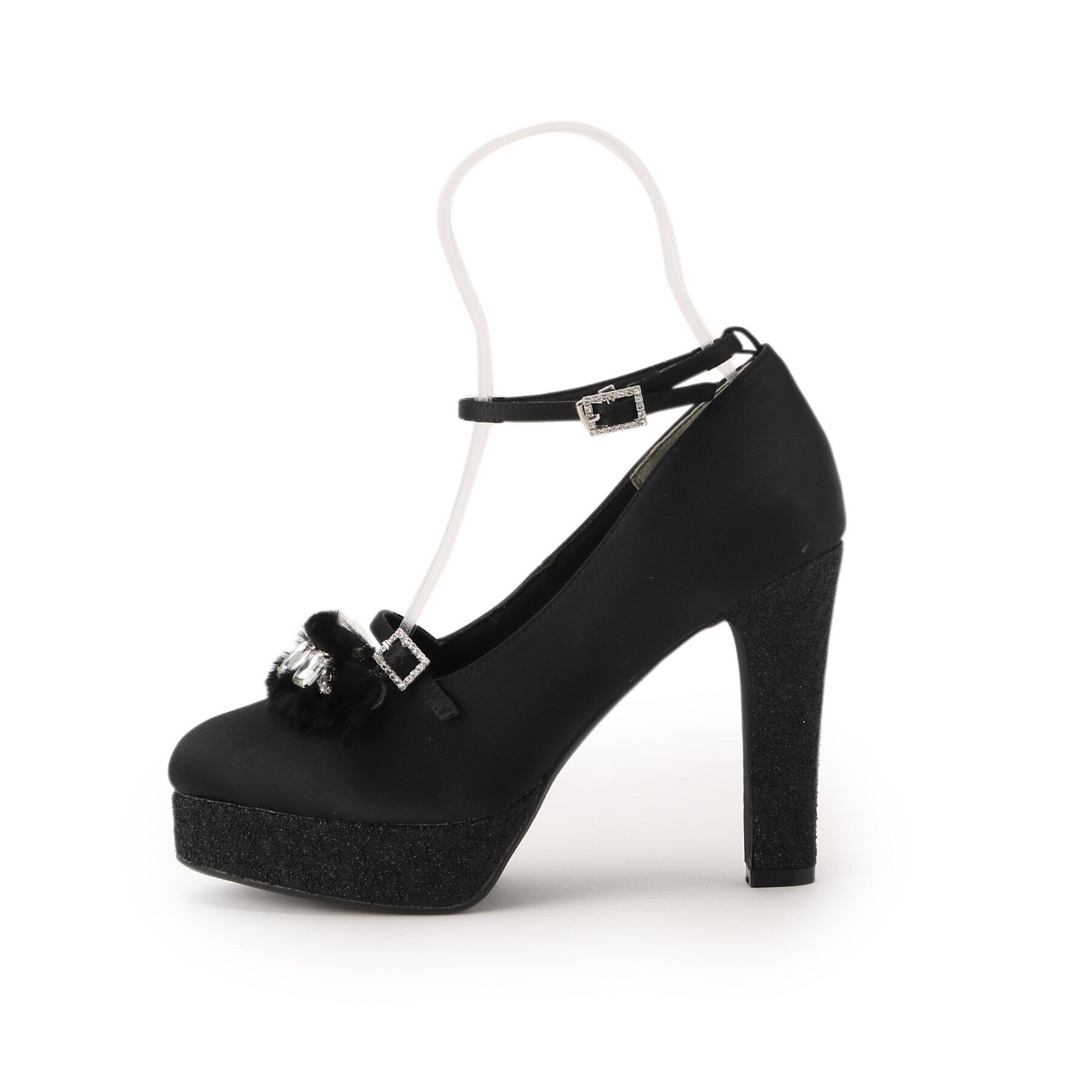 ESPERANZA「4WAYファー厚底グリッターパンプス」|パンプス|