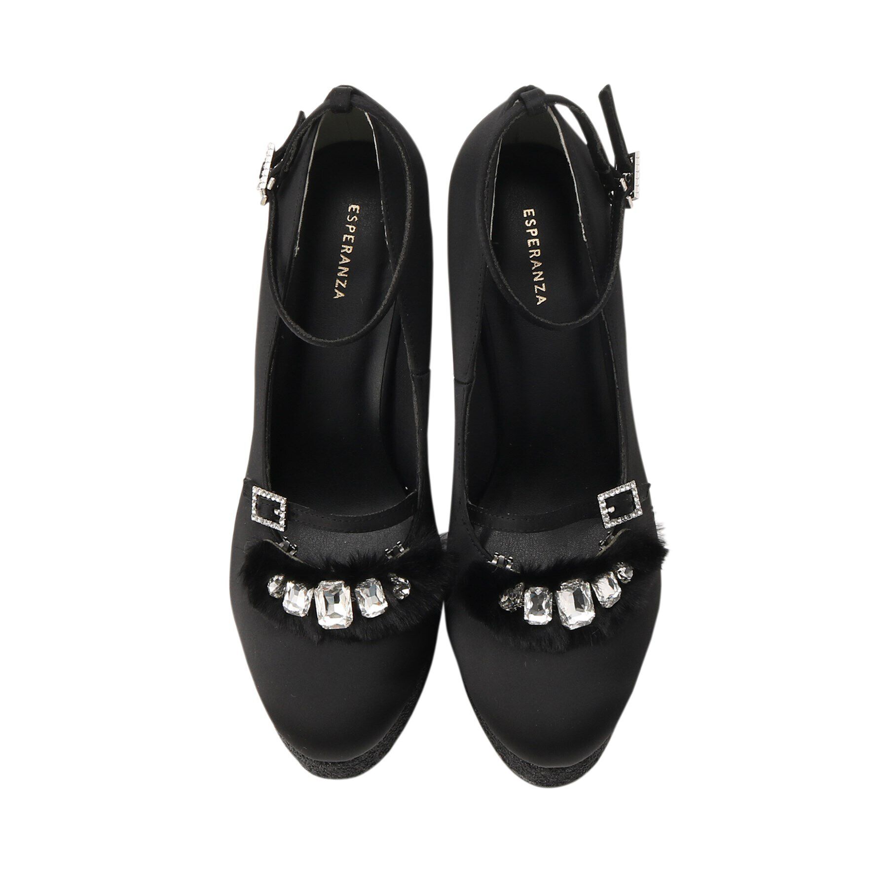 ESPERANZA「4WAYファー厚底グリッターパンプス」|パンプス|