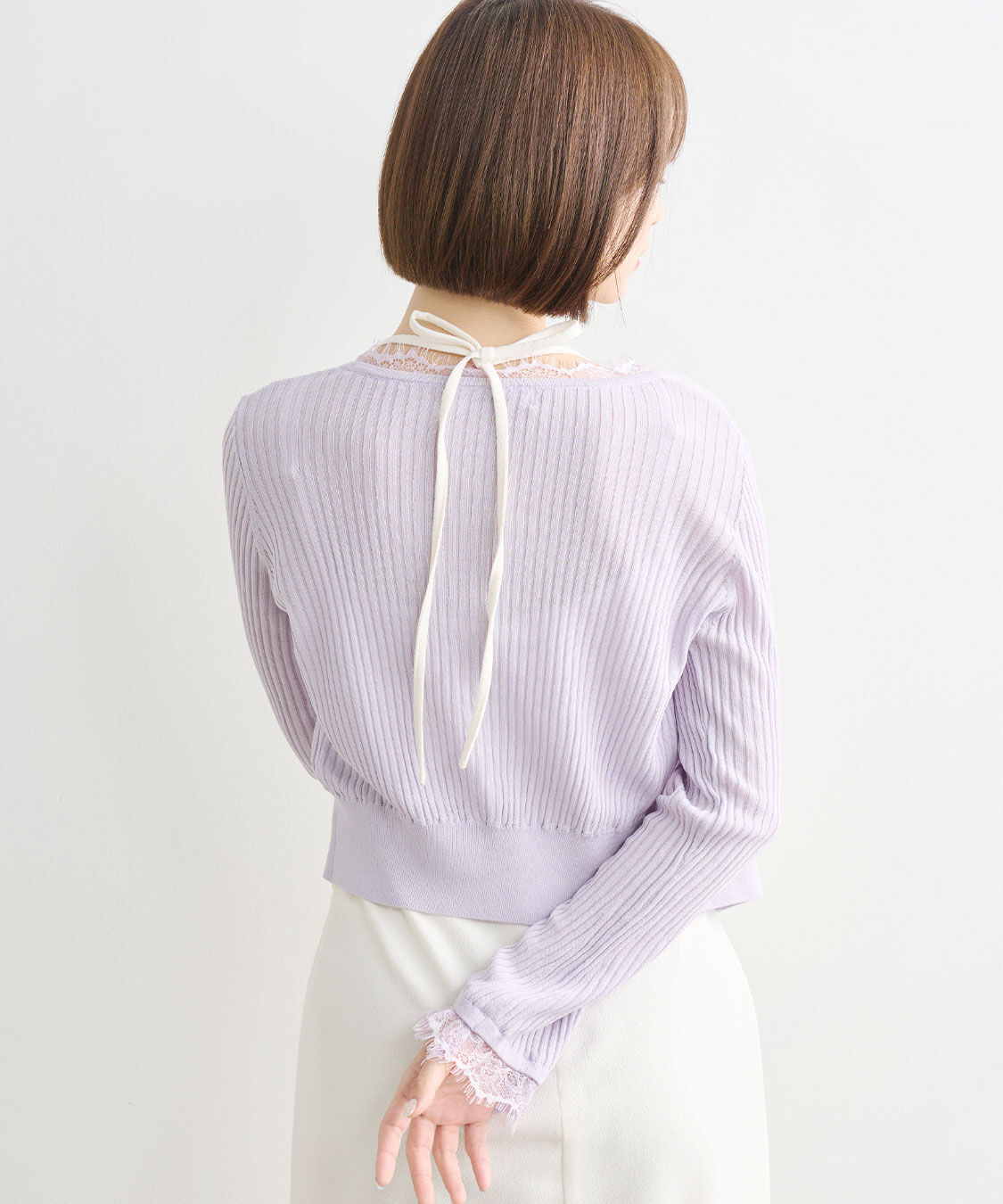 COCO DEAL「シアーリブレースカーディガン」|カーディガン|