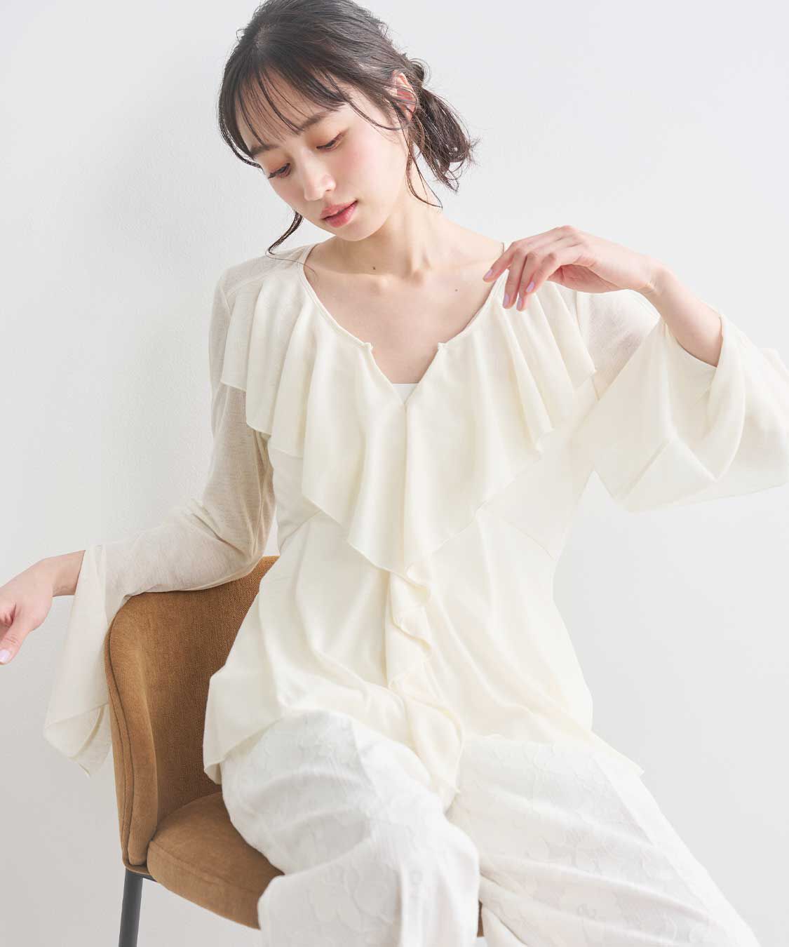 COCO DEAL「ラッフルバックシャンカットソー」|Tシャツ・カットソー|