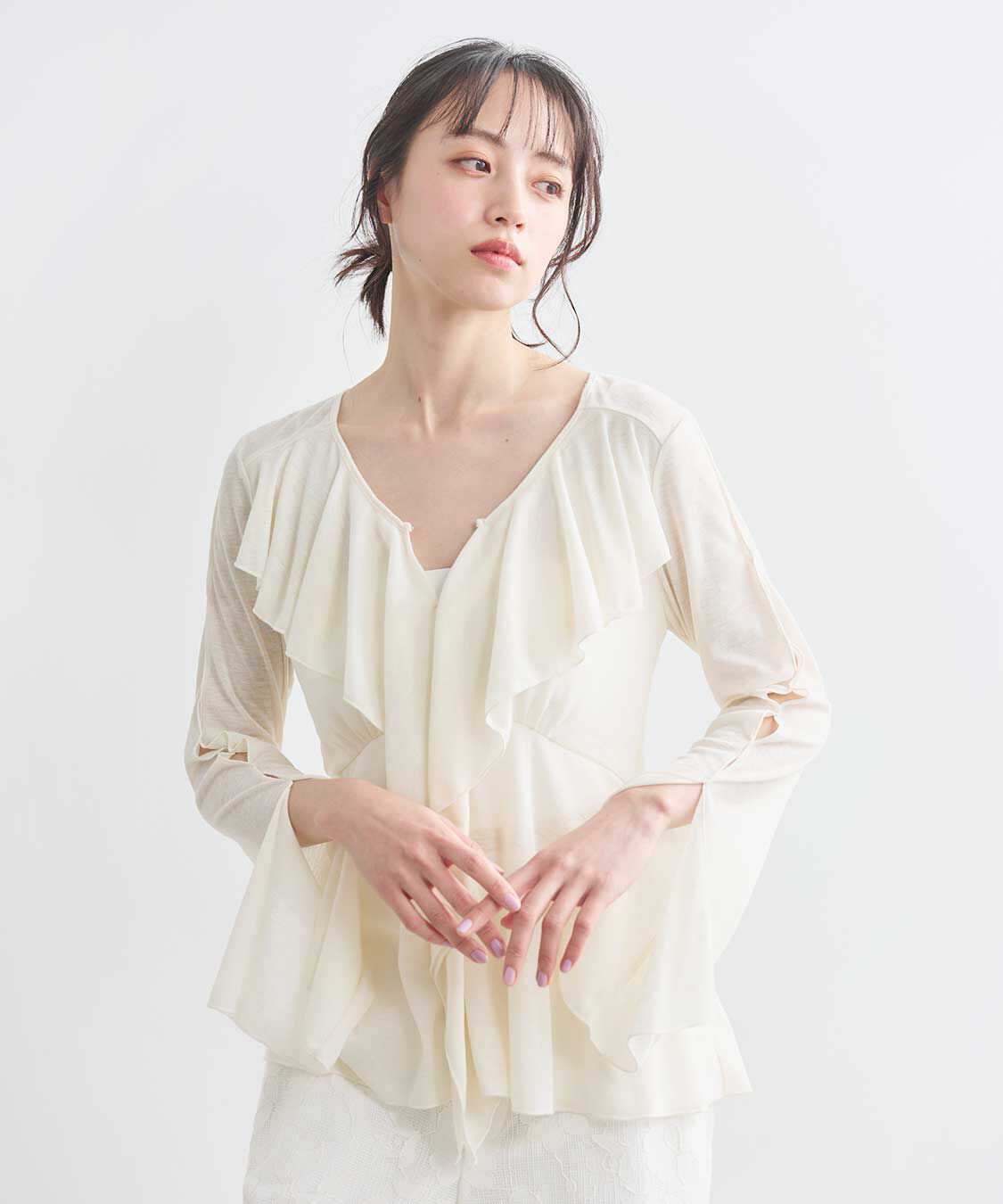 COCO DEAL「ラッフルバックシャンカットソー」|Tシャツ・カットソー|