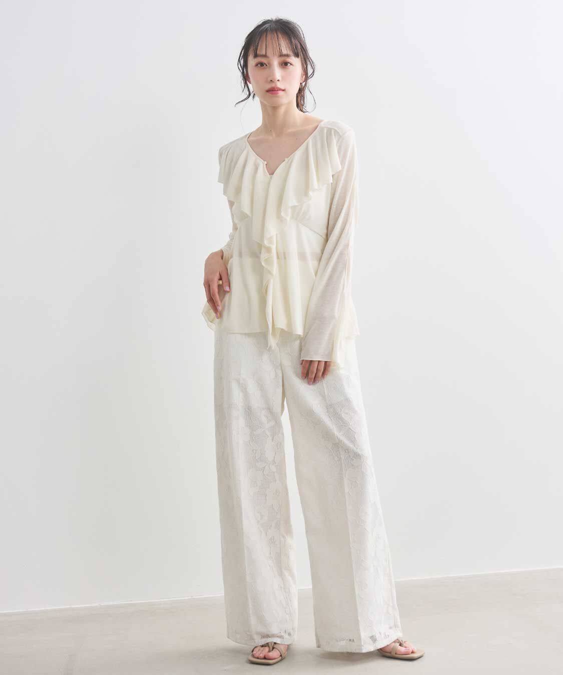 COCO DEAL「ラッフルバックシャンカットソー」|Tシャツ・カットソー|