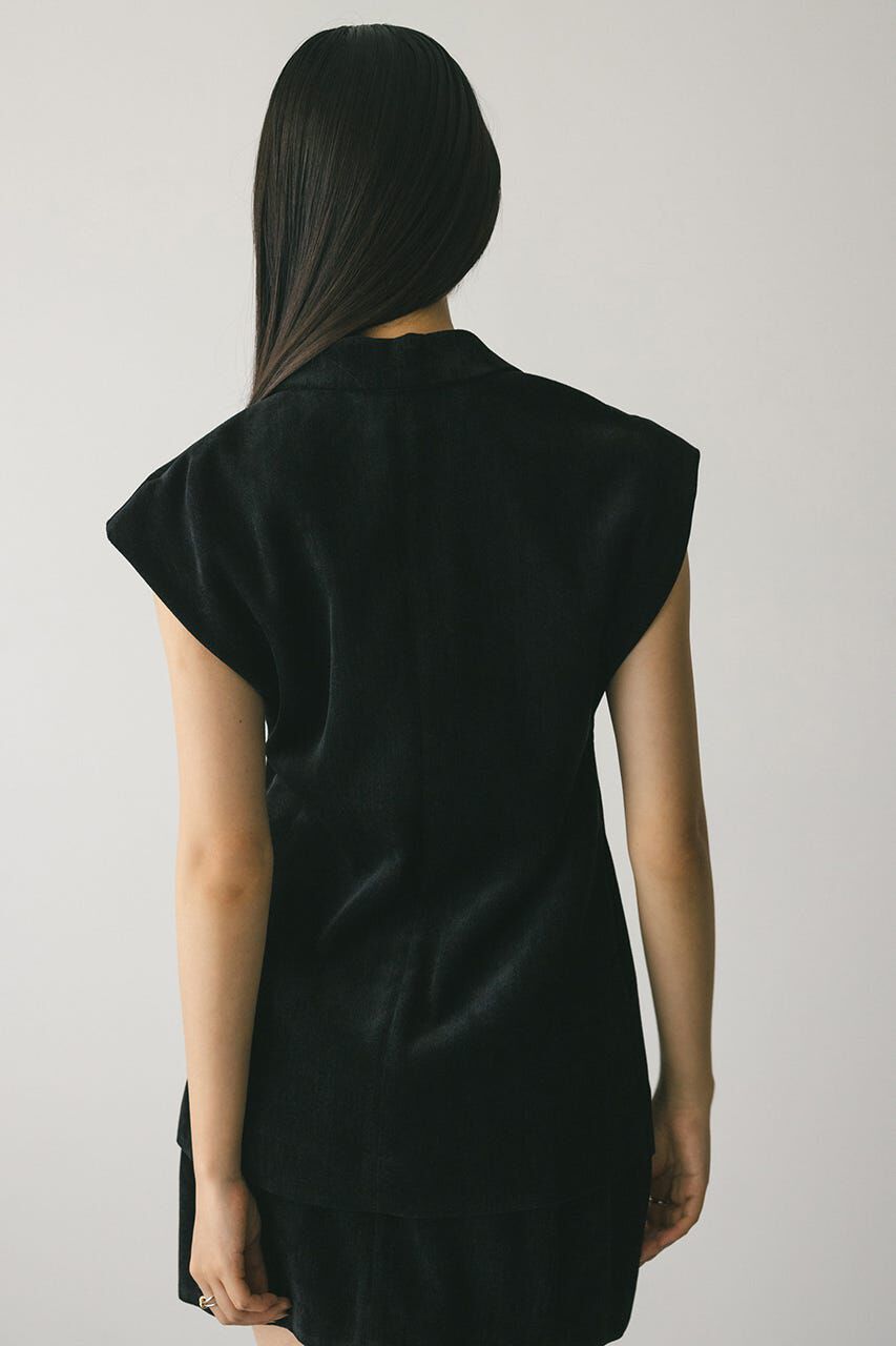 STYLEMIXER「ショルダータックベロアベスト」|ダウンベスト・ベスト|