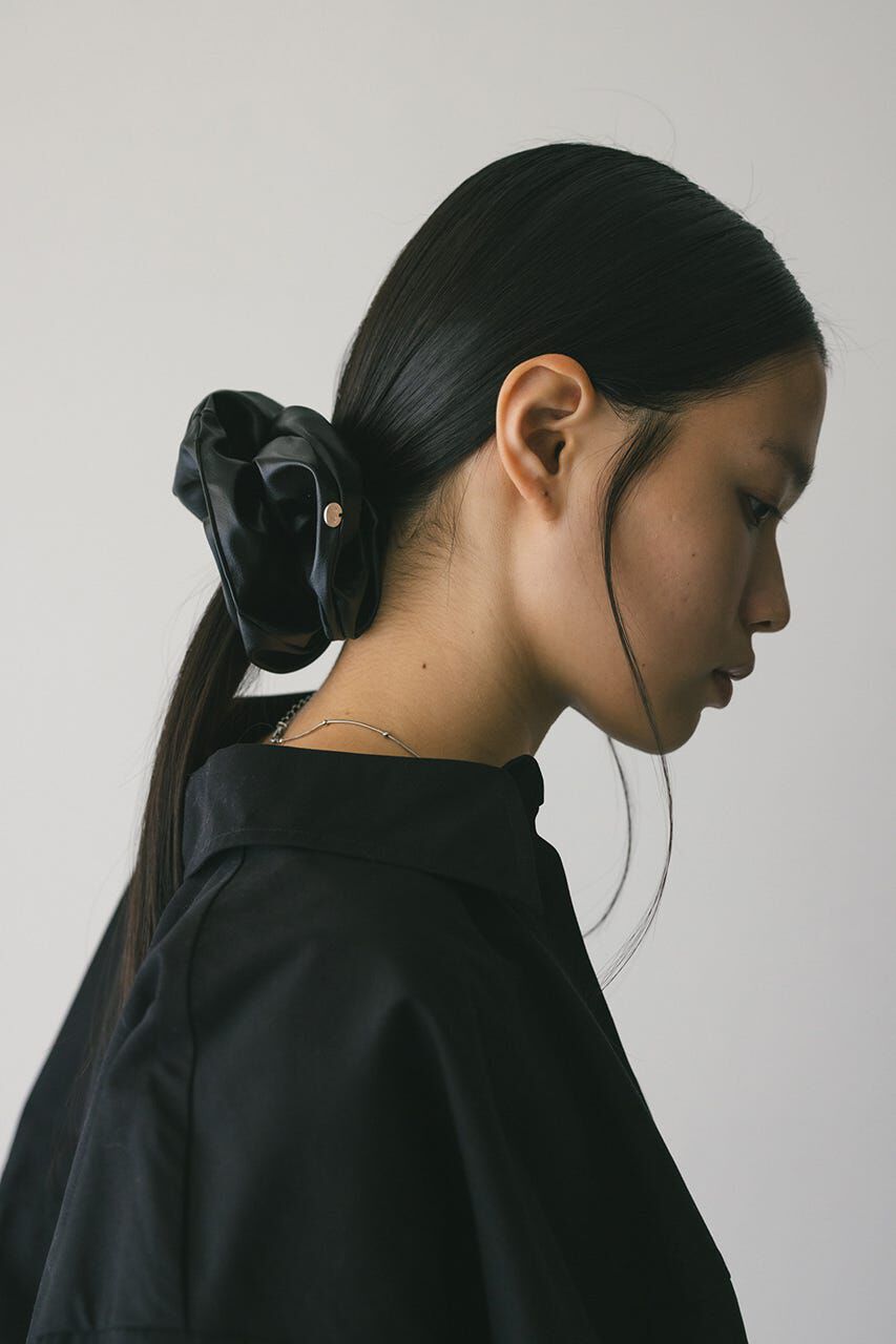 STYLEMIXER「フェイクレザーシュシュ」|その他|BLK