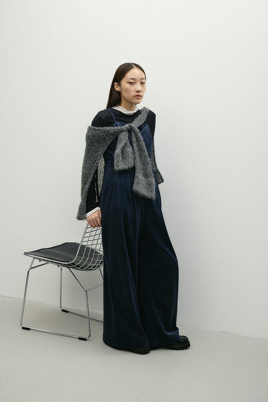 STYLEMIXER「ワイドタックベロアロンパース」|その他|NVY