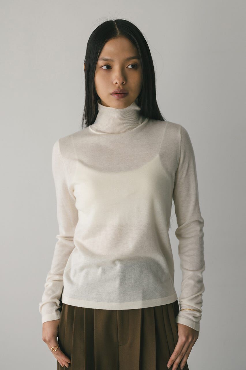 STYLEMIXER「2WAYウォッシャブルハイネックオープンニット」|ニット・セーター|