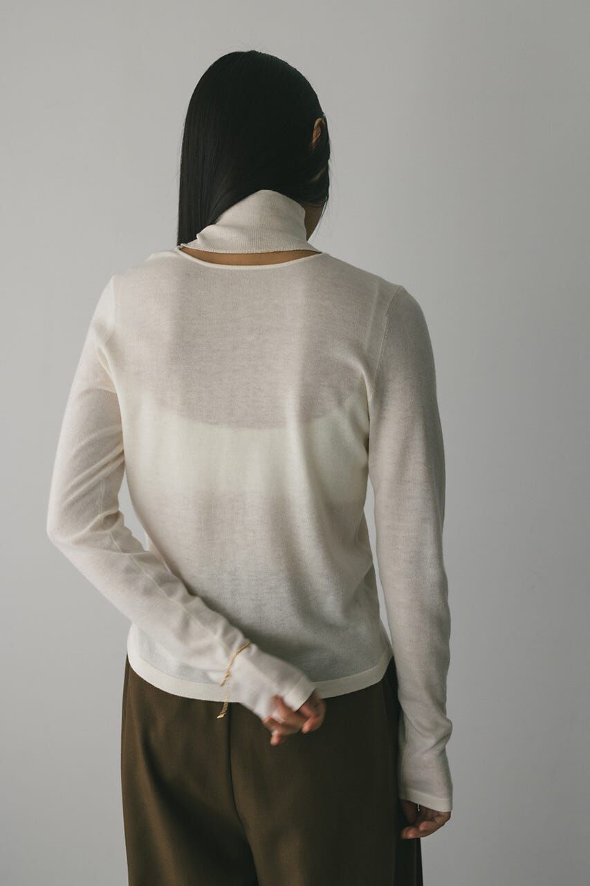 STYLEMIXER「2WAYウォッシャブルハイネックオープンニット」|ニット・セーター|