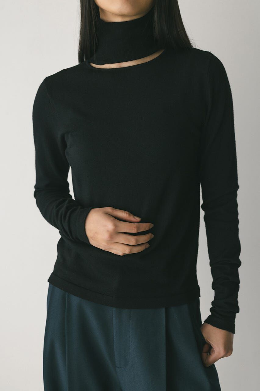 STYLEMIXER「2WAYウォッシャブルハイネックオープンニット」|ニット・セーター|