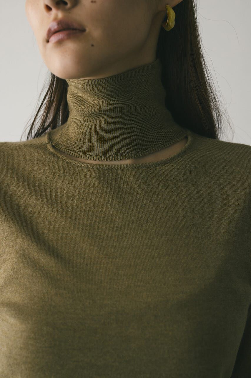 STYLEMIXER「2WAYウォッシャブルハイネックオープンニット」|ニット・セーター|