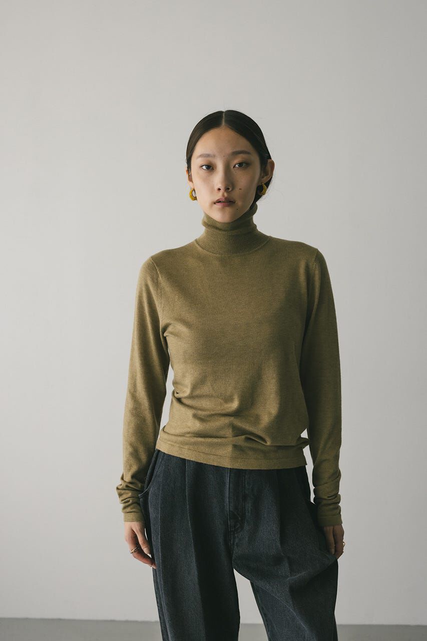 STYLEMIXER「2WAYウォッシャブルハイネックオープンニット」|ニット・セーター|