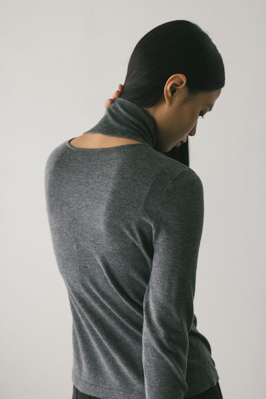 STYLEMIXER「2WAYウォッシャブルハイネックオープンニット」|ニット・セーター|