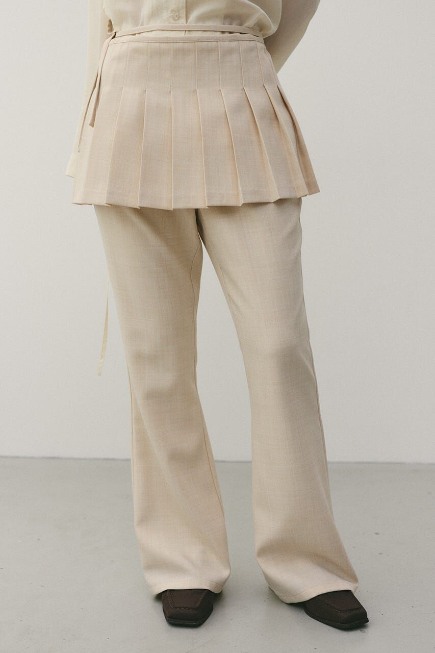 STYLEMIXER「プリーツスカートレイヤードパンツ」|その他|L/BEG1