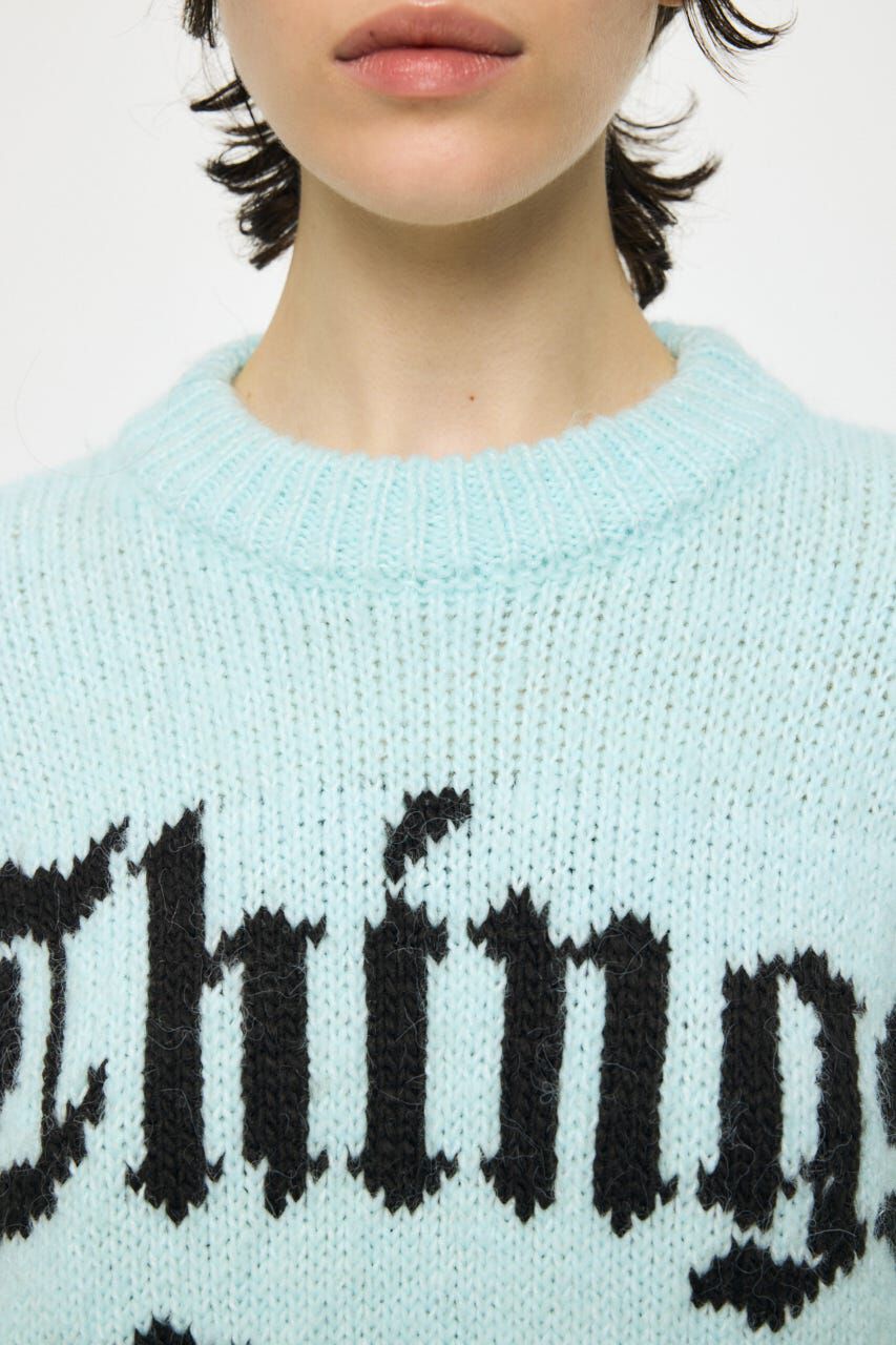 MOUSSY「JACQUARD WORD セーター」|ニット・セーター|