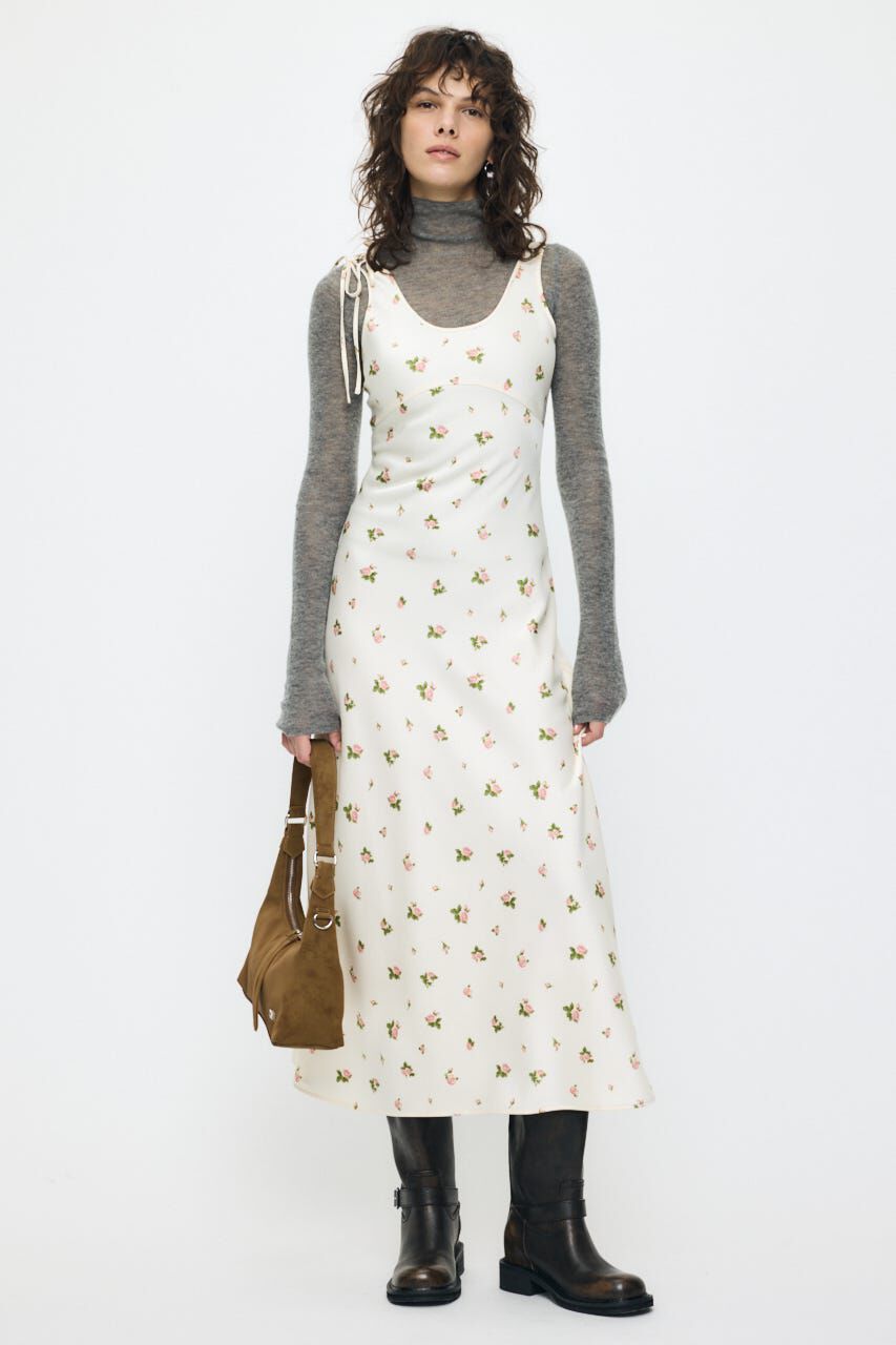 MOUSSY「FLORAL FLARE ドレス」|ワンピース|O/WHT1