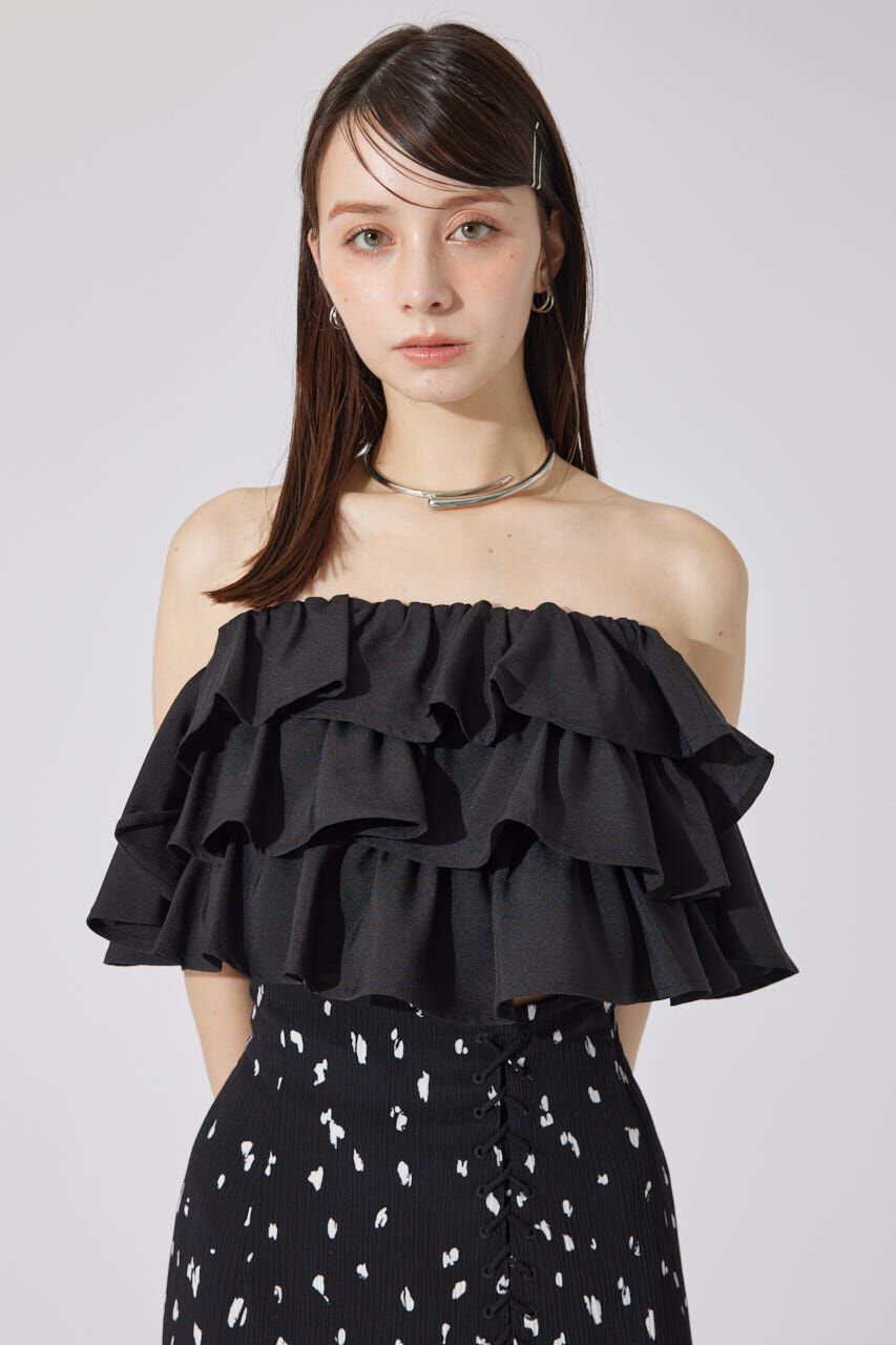 rienda「フリル2WAYオフショルブラウス」|シャツ・ブラウス|