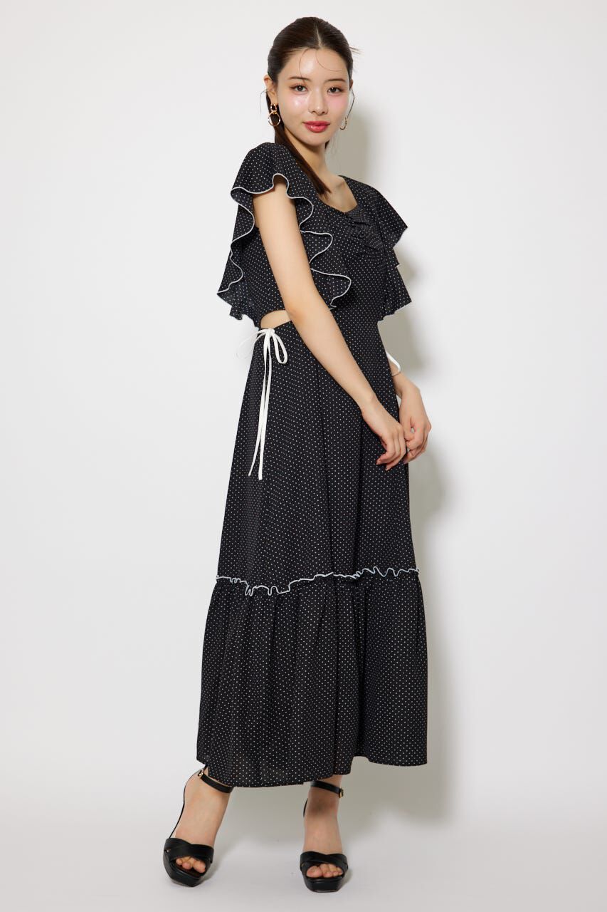 rienda「フリルウエストオープンワンピース」|ワンピース|