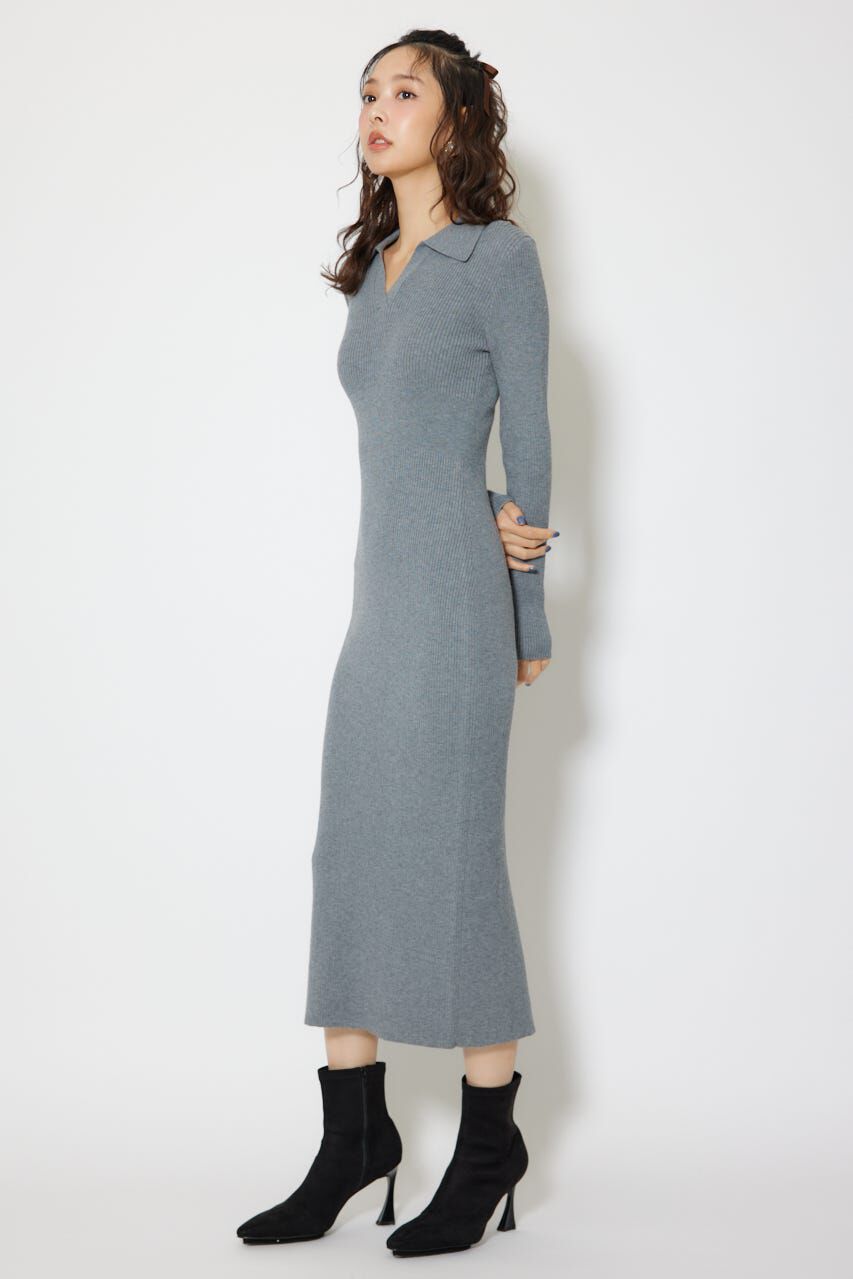 rienda「スキッパーニットワンピース」|ワンピース|