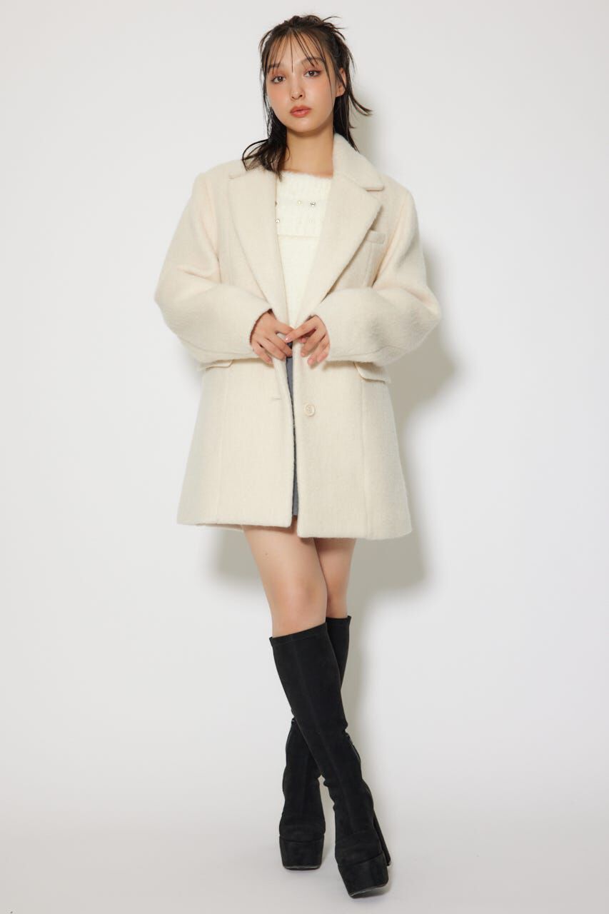 rienda「シングルシャギーテーラードジャケットコート」|その他|