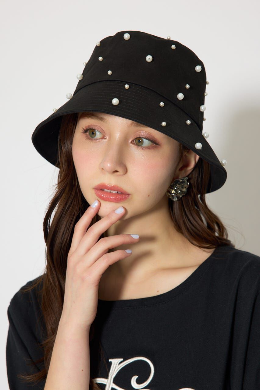 rienda「フェイクパールバケットハット」|その他|BLK