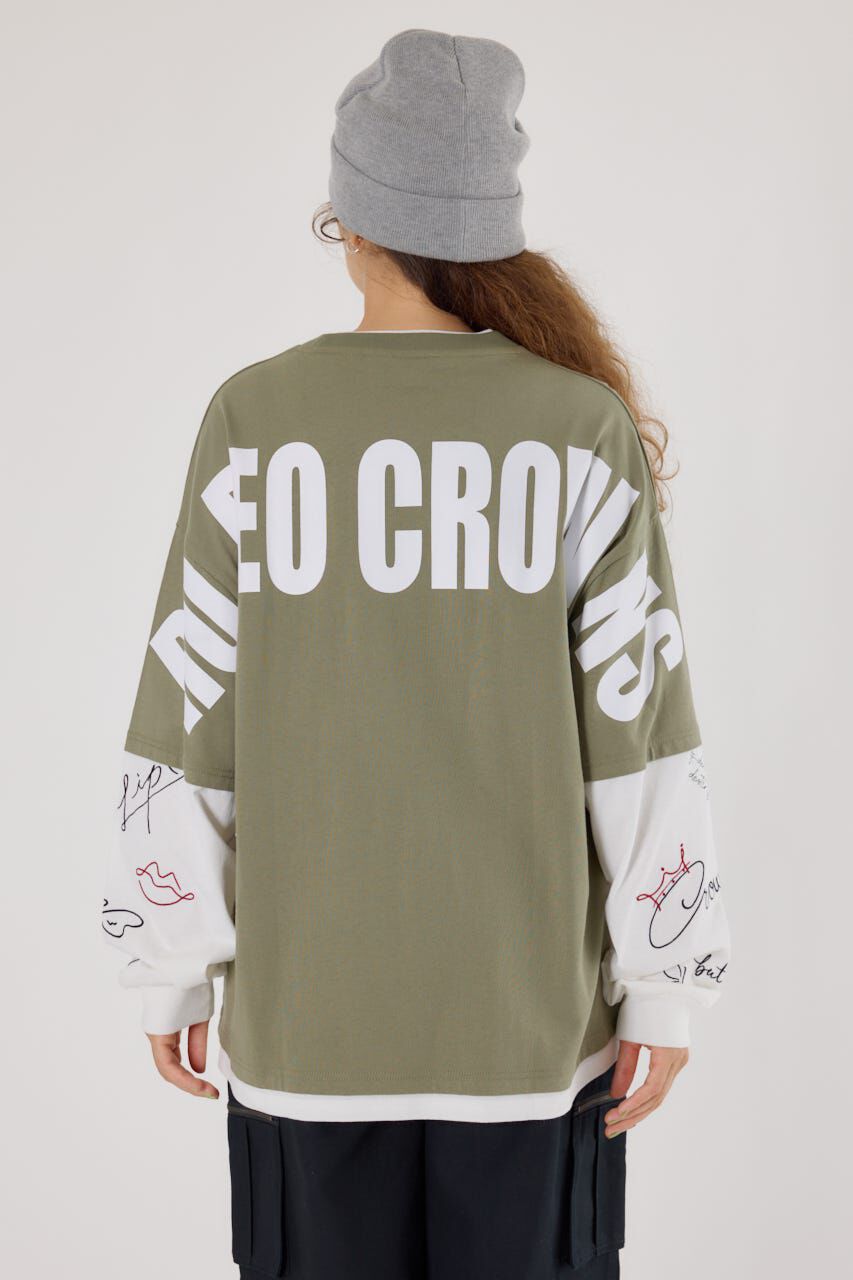 RODEO CROWNS「オーバーロゴレイヤードロングスリーブTシャツ」|Tシャツ・カットソー|