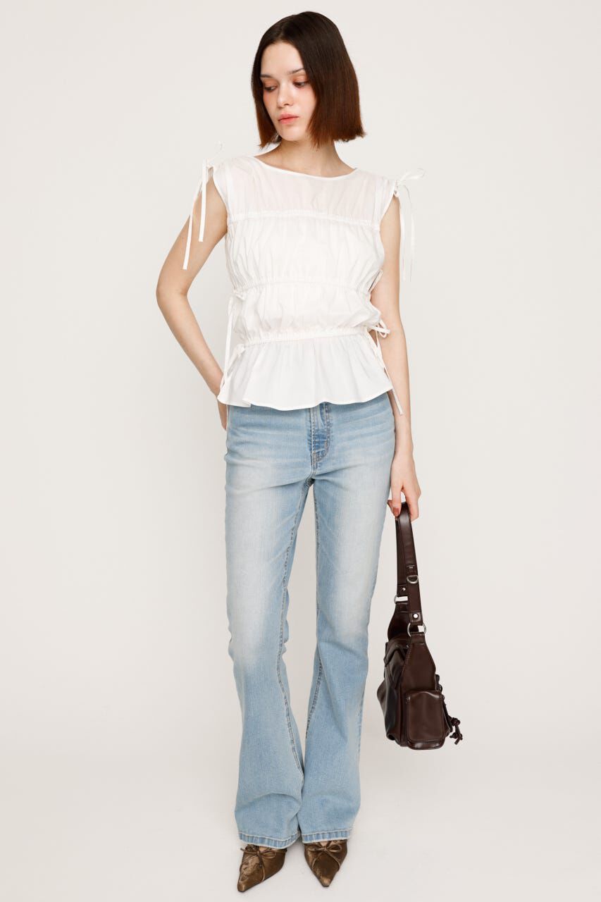 SLY「HW FLARE PT-C WITH ROICA（R）EF」|デニム|L/BLU1