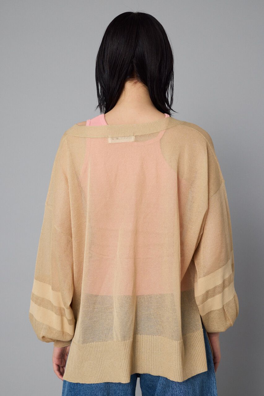 HeRIN.CYE「Sheer line cardigan」|カーディガン|