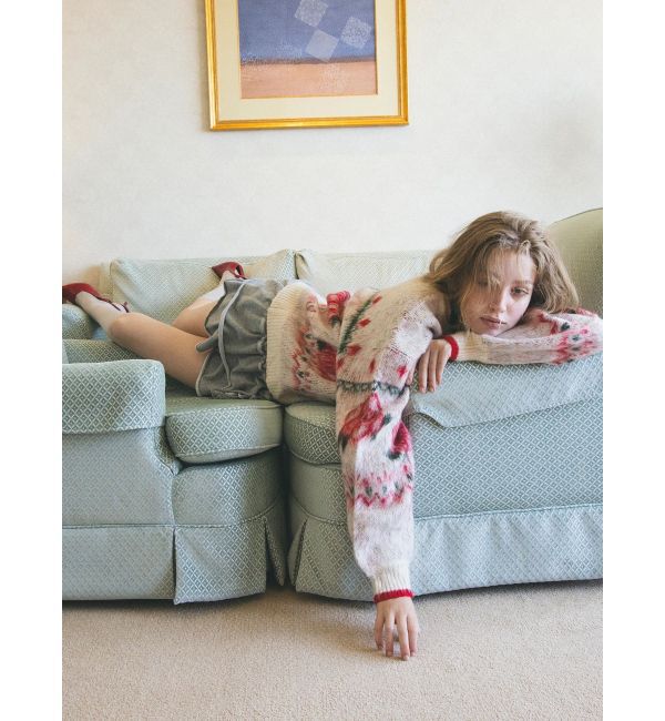 CALNAMUR「ローズ＆リボンジャガードニット」|ニット・セーター|