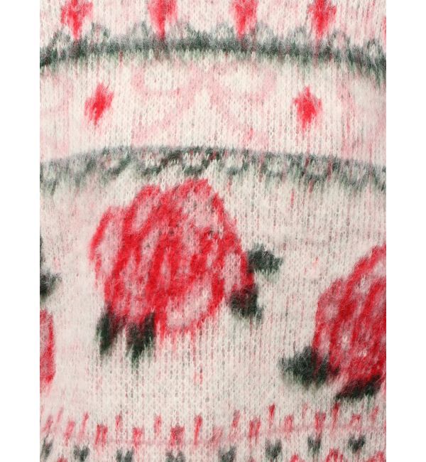 CALNAMUR「ローズ＆リボンジャガードニット」|ニット・セーター|