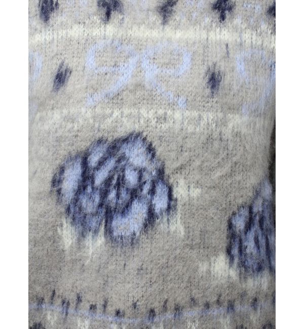 CALNAMUR「ローズ＆リボンジャガードニット」|ニット・セーター|