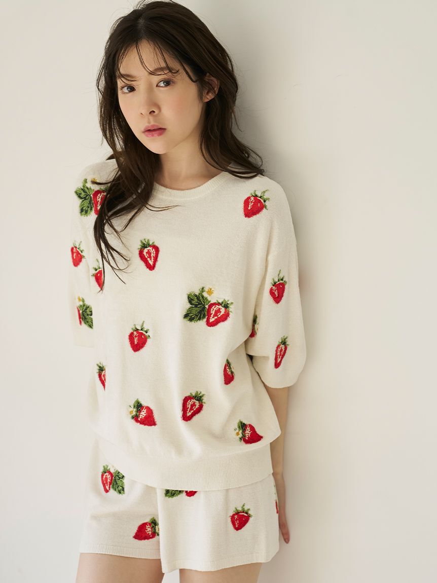 SNIDEL HOME「ストロベリーニットプルオーバー」|ルームウェア|