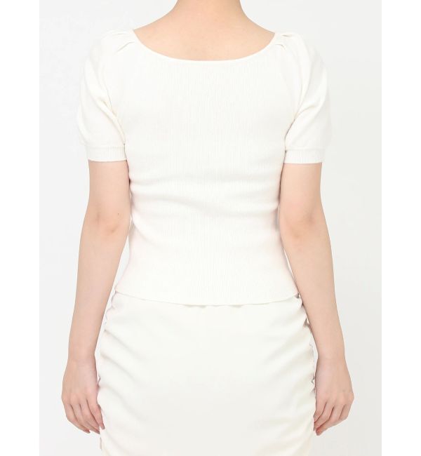 RESEXXY「フロントノットギャザーニット」|ニット・セーター|